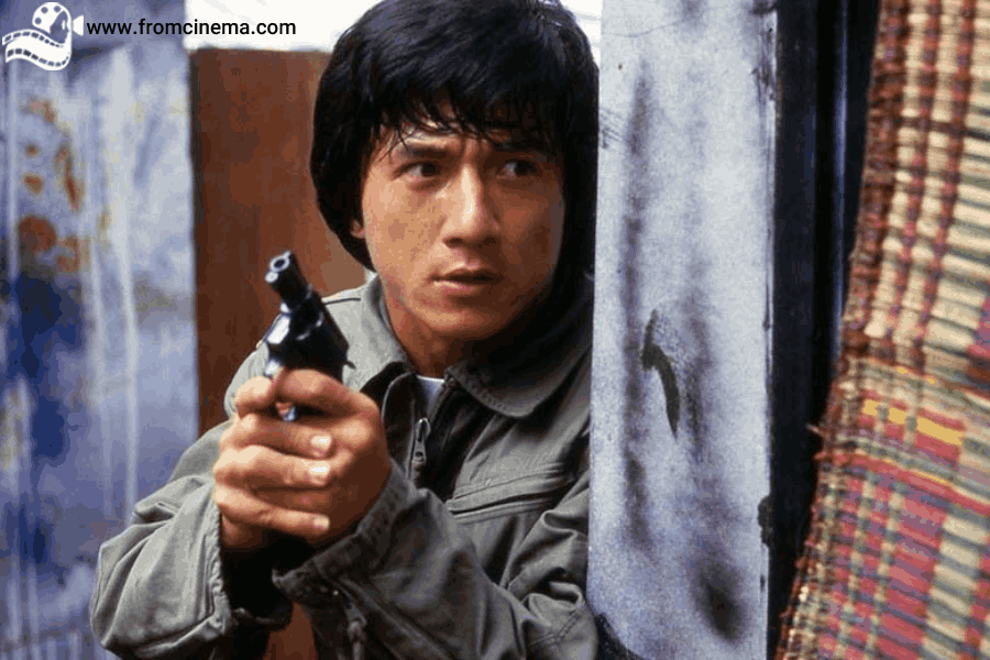 نمایی از جکی چان در فیلم داستان پلیس